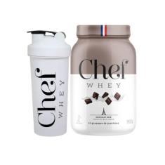 Kit Whey Protein Chef Whey 907g + Coqueteleira - Chef Whey, CHOCOLAT N