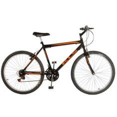 Bicicleta Aro 26 Kls Sport Freio V-Brake Mtb 21 Marchas, Preto, Laranj