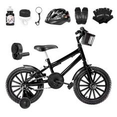 Bicicleta Infantil Aro 16 Nylon Preta
