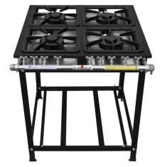 Fogão Serv Kenok 4 Bocas Duplas Baixa Pressão Fbse4b.811