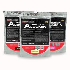 Kit 3x Albumina Albumin Protein 500g - Bodybuilders-Unissex