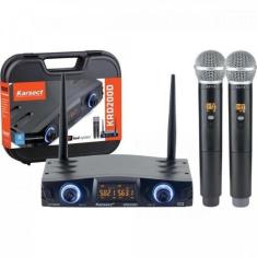 Microfone De Mao Duplo Sem Fio Krd200Dm Karsect