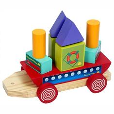 Brinquedo Educativo De Montar E Encaixe Barco Geométrico