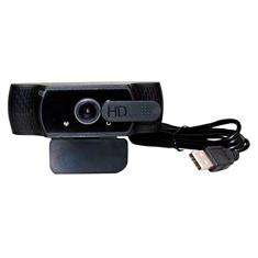 Webcam Full HD 1080p para videochamadas com microfone e clip