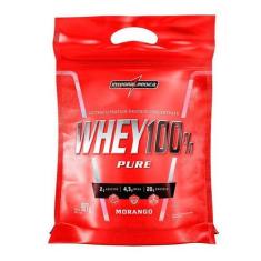 Whey Protein Integralmédica Morango 100% Pure - 907G - Integralmédica