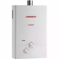 Aquecedor de água a gás 8 litros lorenzetti lz 800ef gás glp