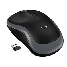 Mouse sem fio Logitech M185 com Design Ambidestro Compacto, Conexão USB, Frequência de 2.4 GHz e Pilha Inclusa - Cinza