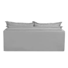 Sofá Sem Caixa Retrátil e Reclinável 1,85m com Molas Maísa Suede Marrom Adonai Estofados