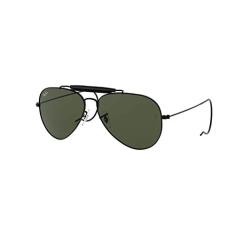 Óculos de sol Ray-Ban RB3030 Outdoorsman I Aviador, preto/G-15 verde, 58 mm