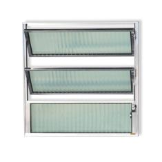 Janela de Alumínio Basculante 2 Seções 80x120cm Vidro Mini Boreal Plus Brimak Preto
