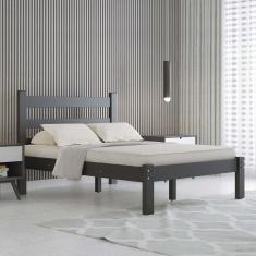 Cama Casal Em Madeira Maciça Reforçado Rubi Nemargi