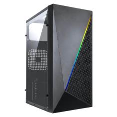 Gabinete Vinik Murk GGMACBK Mid Tower Lateral Acrílico RGB S/Fan Preto