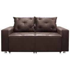 Sofá Retrátil E Reclinável 2 Lugares Bariloche 1.50cm Suede Café