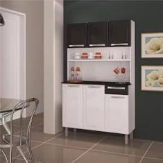 Cozinha Compacta Itatiaia Rose com 6 Portas e 1 Gaveta - 105cm de Largura