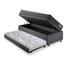 Bicama Box Baú Solteirão Com Colchão Adapto Molas Ensacadas Ecoflex Li