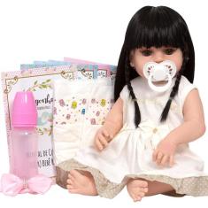 Boneca Reborn Morena Gatinha Enxoval Diversos Acessórios - Cegonha Reb
