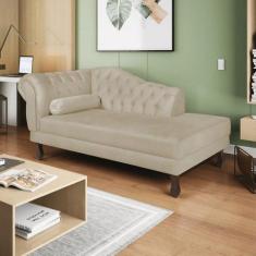 Recamier Diana 140cm Lado Direito Corano Bege - Doce Sonho Móveis