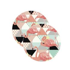 Sousplat Flamingo Formas - NSW, com base, 2 Peças