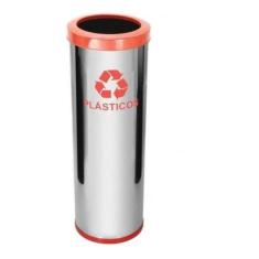 Lixeira Em Aço Inox Com Aro Pintado 30L - JSN
