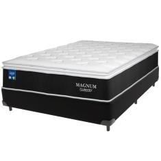 Cama Box e Colchão Magnum Molas Ensacadas Casal Plumatex