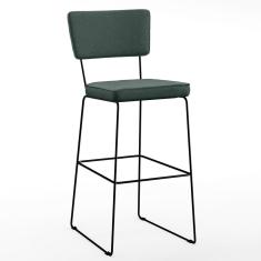 Banqueta Alta Para Cozinha Allana L02 Verde Musgo