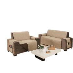 Protetor Impermeável para Sofá de 4 Lugares King - MR, Kaqui/Tabaco