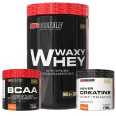 Kit Waxy Whey 900g + BCAA 4,5 100g + Power Creatina 100g  Bodybuilders