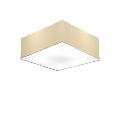 Plafon Quadrado Md-3050 Cúpula Em Tecido 12/40x40cm Algodão Crú - Bivolt
