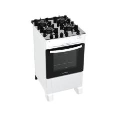 Fogão 4 Bocas Com Mesa de Vidro Atlas Mônaco Top Glass Bivolt, Branco,