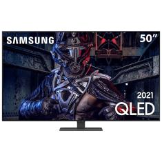 Smart TV 50" QLED 4K Samsung 50Q80A, Modo Game, Processador IA, Som em Movimento Lite, Tela sem limites, Visual livre de cabos, Alexa built in