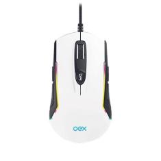 Mouse Gamer Ambidestro Artic 8 Botoes Oex Game Ms316 Branco