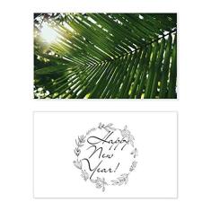 Sunshine Leaf Plant Picture Nature New Year Festival Cartão de felicitações Bless Message Present