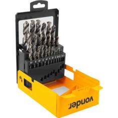 Vonder, Jogo De Brocas De Aço Rápido Din 338, 1,0 Mm A 13,0 Mm, Com 25 Peças.