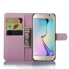 Capa carteira para Samsung Galaxy S6 Edge Plus, capa carteira flip de couro PU premium com compartimento para cartão, suporte e fecho magnético [capa interior à prova de choque de TPU] Compatível com