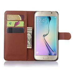 Capa carteira para Samsung Galaxy S6 Edge Plus, capa carteira flip de couro PU premium com compartimento para cartão, suporte e fecho magnético [capa interior à prova de choque de TPU] Compatível com