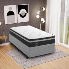 Base Box Solteiro 79x198x28cm Idea Cinza Herval Black