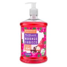 SABONETE LIQUIDO 1L PUMP MORANGO/HIBISCUS/UN/PREMISSE