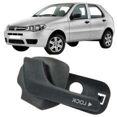 Maçaneta da Porta Traseira Interno Fiat Palio 4P 2004 em Diante Weekend 4P 2004 em Diante Siena 4P 2004 em Diante Preto Lado Esquerdo