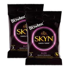 Preservativo Blowtex Skyn Elite 3 Unidades  Kit com duas unidades