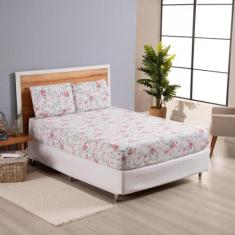 Jogo Lençol Casal 3 Peças Percal 180 Fios Dia A Dia - Olizonit