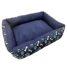Cama para Cães e Gatos CamaPet Pata Osso Azul Tamanho P