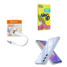 Capinha Samsung A24 + Adaptador Tipo C Fone P2 + Película 9D