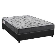 Cama Box Viúva: Colchão Anatômico Ortobom D33/Ep Iso 100 Ultra Firme + Base Crc Suede Gray(128X188)