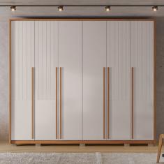 Guarda Roupa Casal com Frisado 6 Portas 6 Gavetas Suburban Gold