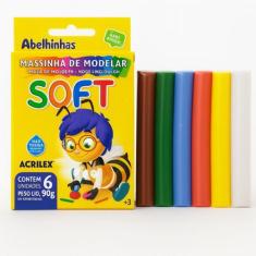 Massinha de Modelar 90g Soft 6 Cores Acrilex