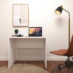Escrivaninha Mesa Escritório 80cmx42cm com Caixa de Tomada 80cm Branca