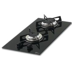 Fogao 2 Bocas a Gas de Embutir Fischer Vidro Preto