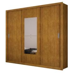 Guarda Roupa Casal 3 Portas Veneza Premium Rufato - Imbuia