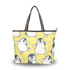 Bolsa de ombro My Daily feminina fofa Penguins bolsa grande, Multi, Medium
