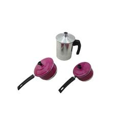 Cuscuzeiro Individual para Duas Pessoas Liso Rosa